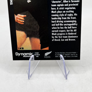 Mark “Bull” Allen Auto- 1995 Dynamic Marketing NZ All Blacks Rugby Union Card #1 FRENLY BRICKS - Open 7 Days