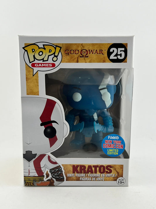 Funko POP! Games God Of War - Kratos (Blue) #25 - New York Comic Con LE FRENLY BRICKS - Open 7 Days
