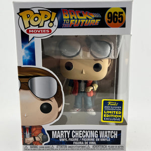 Funko POP! Movies Back To The Future - Marty Checking Watch #965 - 2020 LE FRENLY BRICKS - Open 7 Days