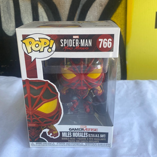 Funko POP! Miles Morales (s.t.r.i.k.e Suit) #766 FRENLY BRICKS - Open 7 Days