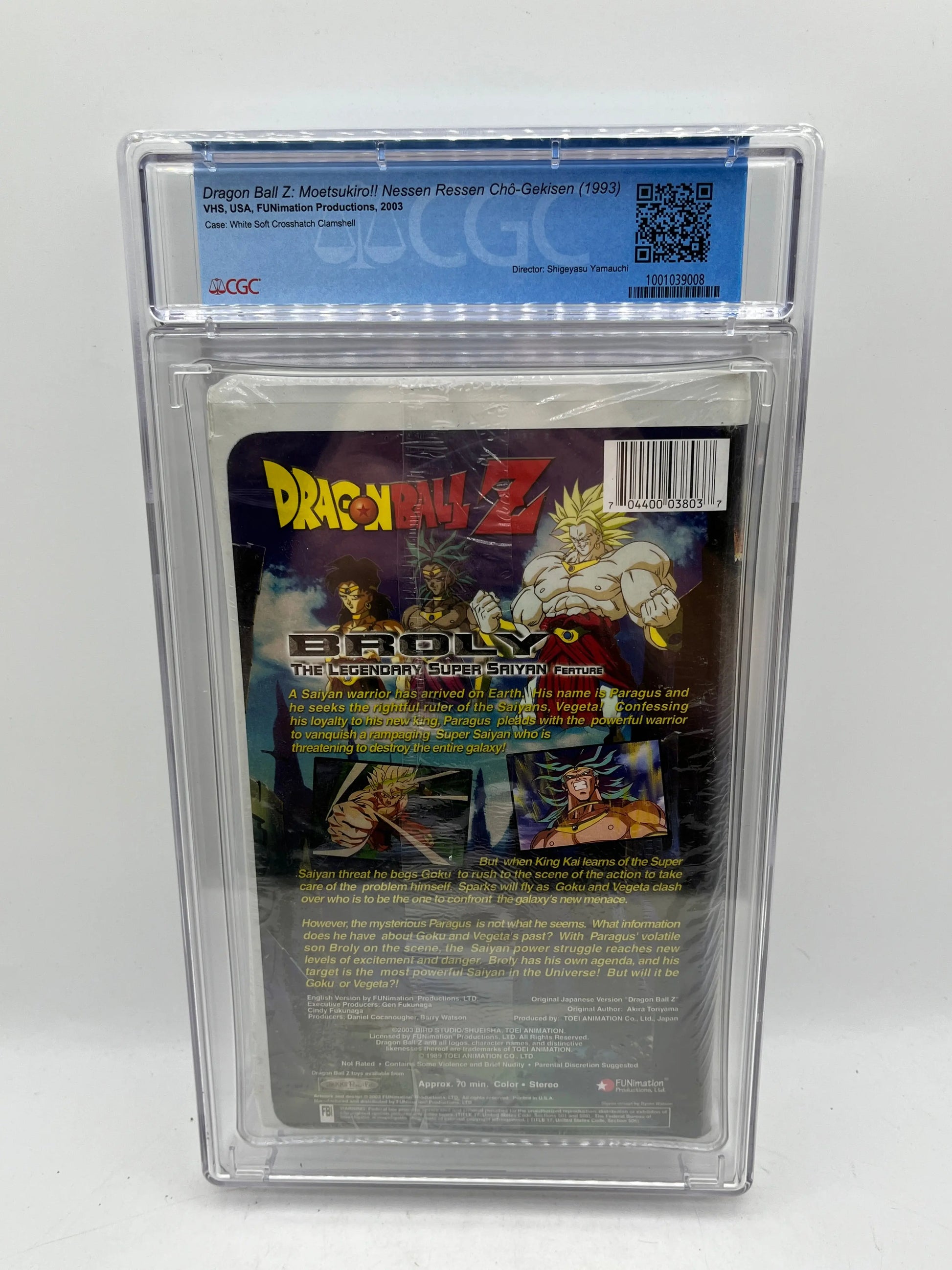 CGC Universal Grade 9.0 - Dragon Ball Z - The Legendary Super Saiyan VHS - Sealed FRENLY BRICKS - Open 7 Days
