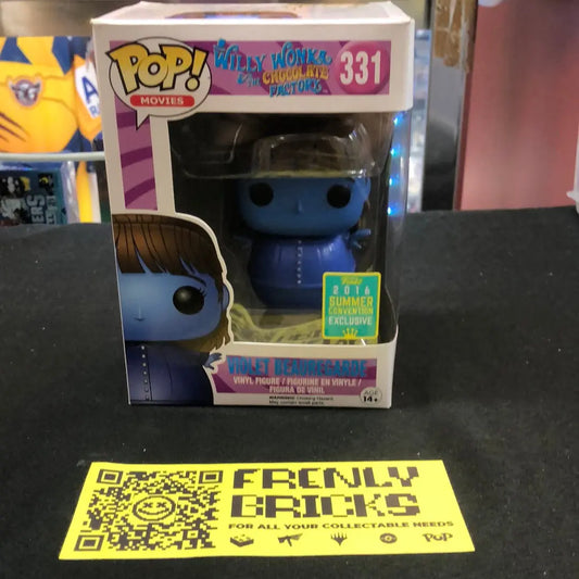 Funko POP! Willy Wonka VIOLET BEAUREGARDE #331 2016 SDCC Exclusive w/ Protector FRENLY BRICKS - Open 7 Days