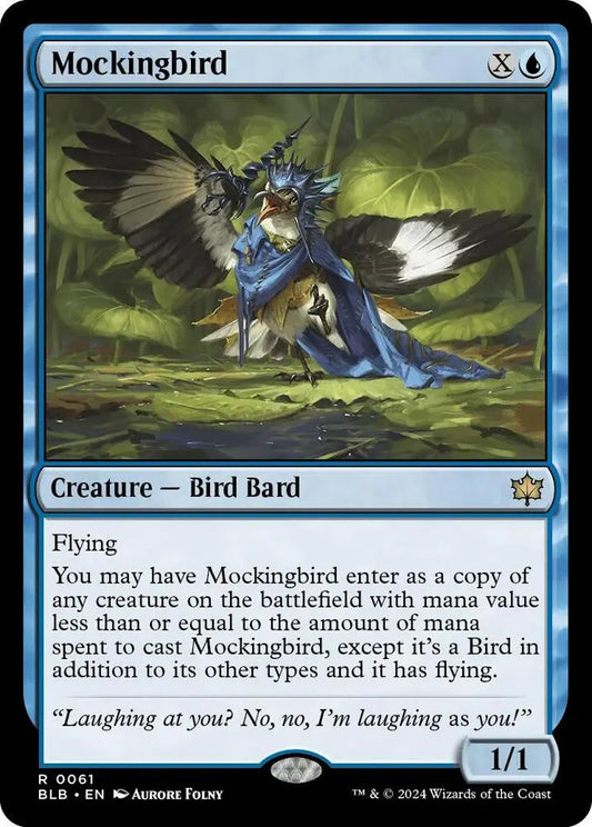 Mockingbird Bloomburrow (R) Collector #: 0061 FRENLY BRICKS - Open 7 Days