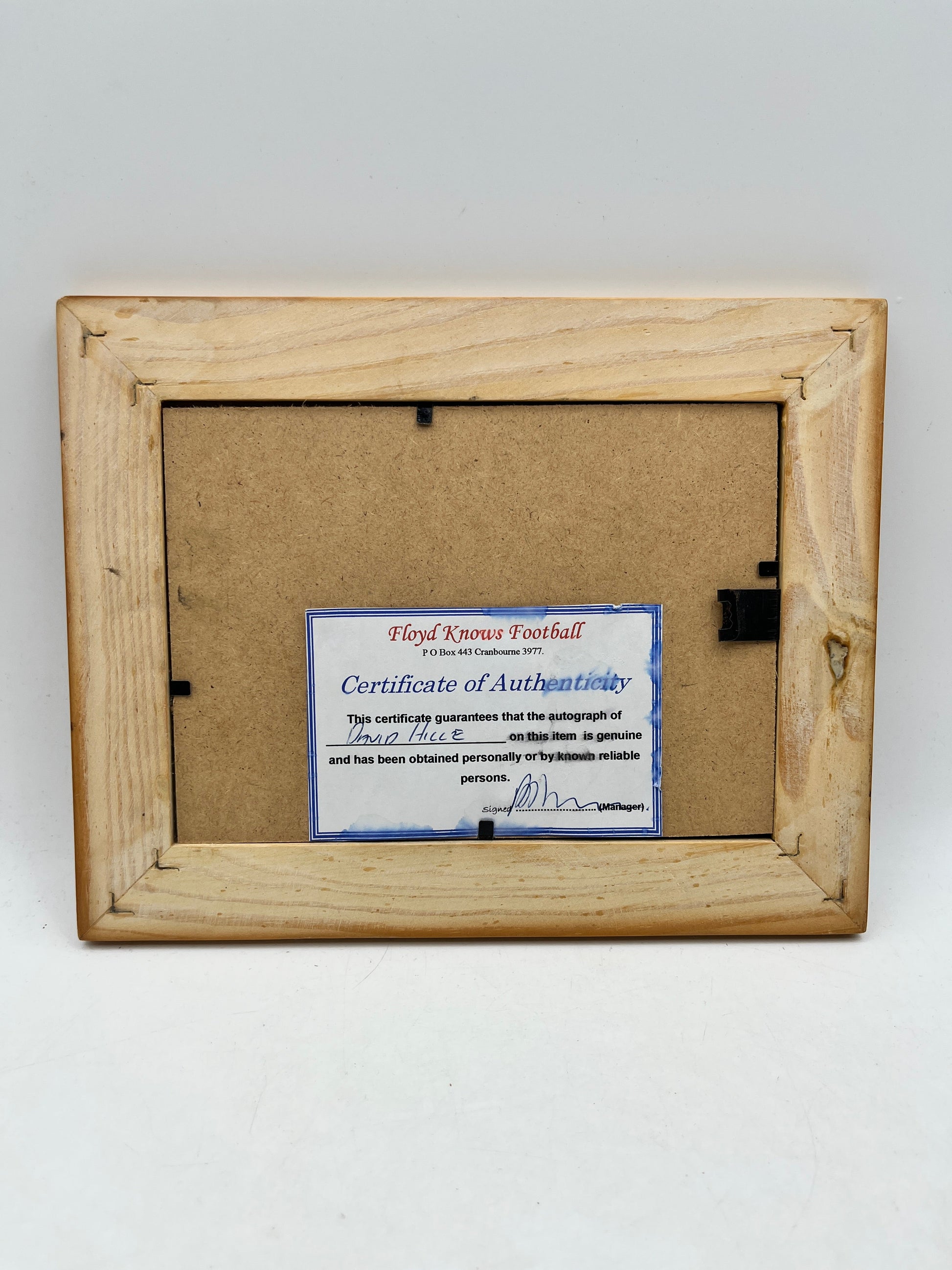David Hille Signed 2007 - Select Champions - Essendon - Framed With COA FRENLY BRICKS - Open 7 Days