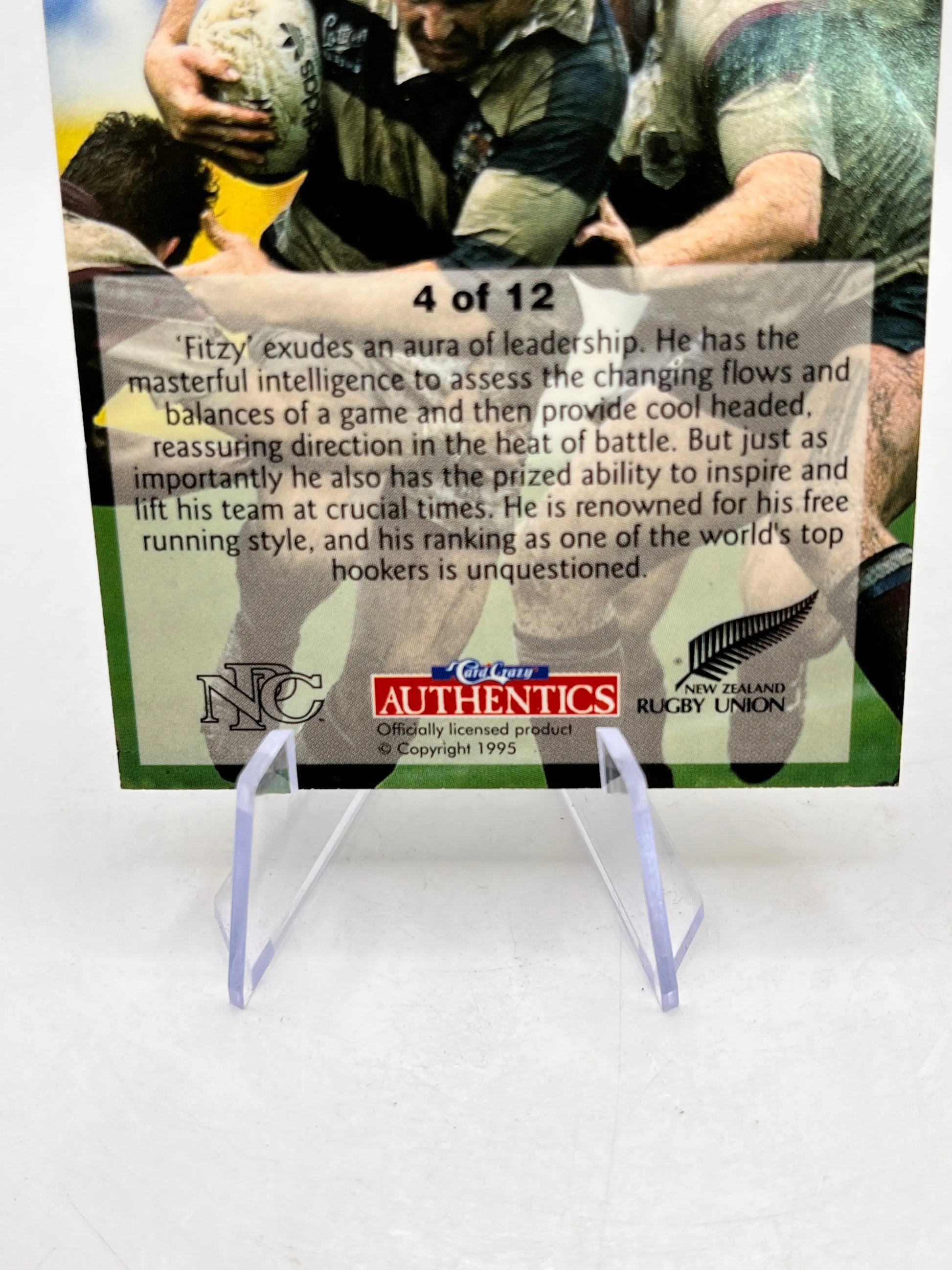 Sean Fitzpatrick - National Heroes  4 of 12 NZ Rugby Union  - 1995 FRENLY BRICKS - Open 7 Days