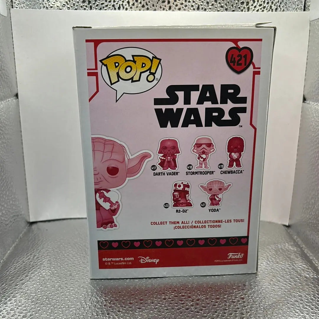 Star Wars - Yoda Valentine’s Day #421 Pop! Vinyl Pink Funko - FRENLY BRICKS - Open 7 Days