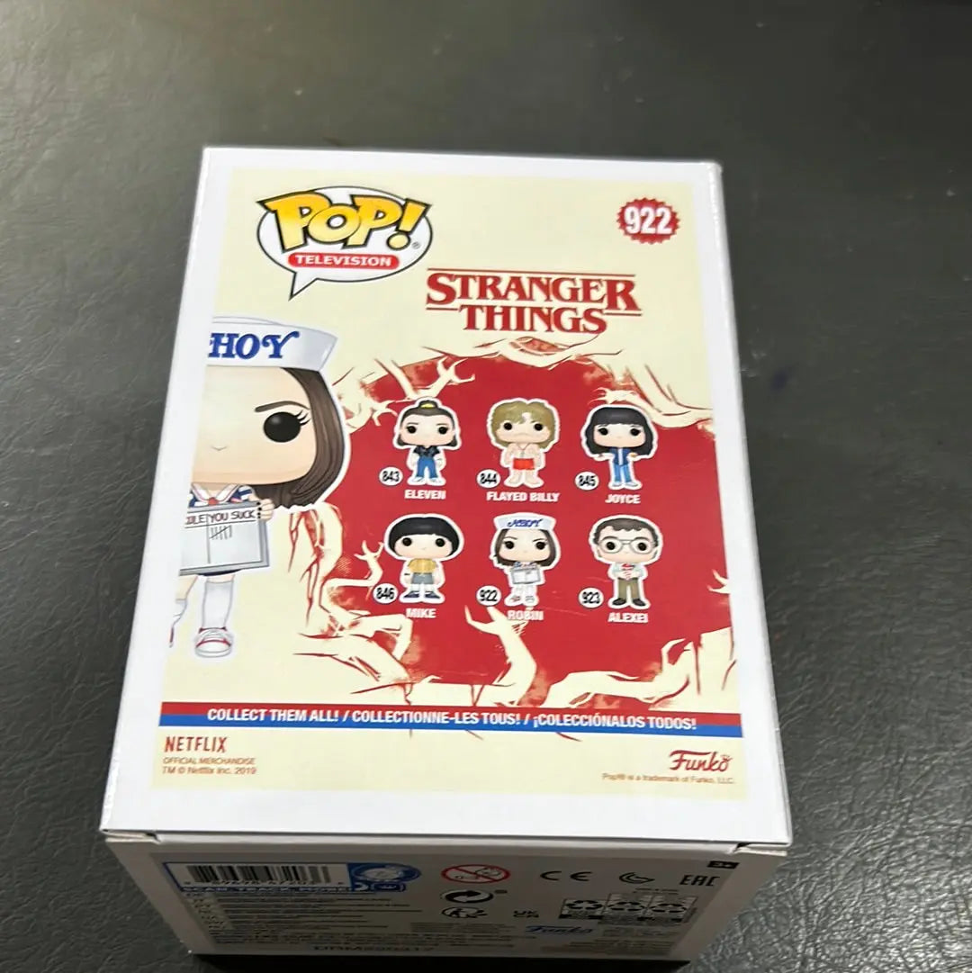 FUNKO POP TELEVISION STRANGER THINGS #922 ROBIN (with BOARD) VINYL FIGURE FRENLY BRICKS - Open 7 Days