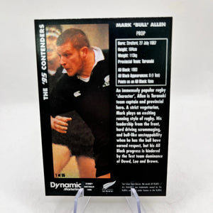 Mark “Bull” Allen Auto- 1995 Dynamic Marketing NZ All Blacks Rugby Union Card #1 FRENLY BRICKS - Open 7 Days
