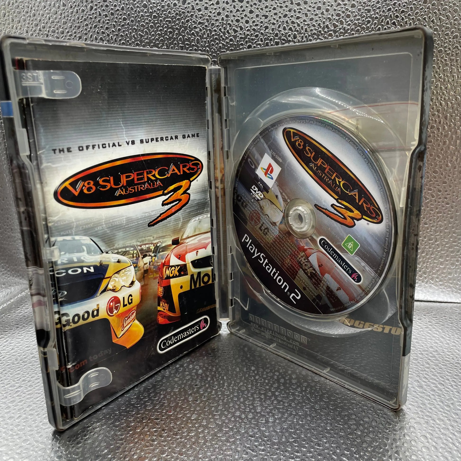 V8 Supercars 3 Steelbook PS2 PlayStation 2 Used Game Tested PAL FRENLY BRICKS - Open 7 Days