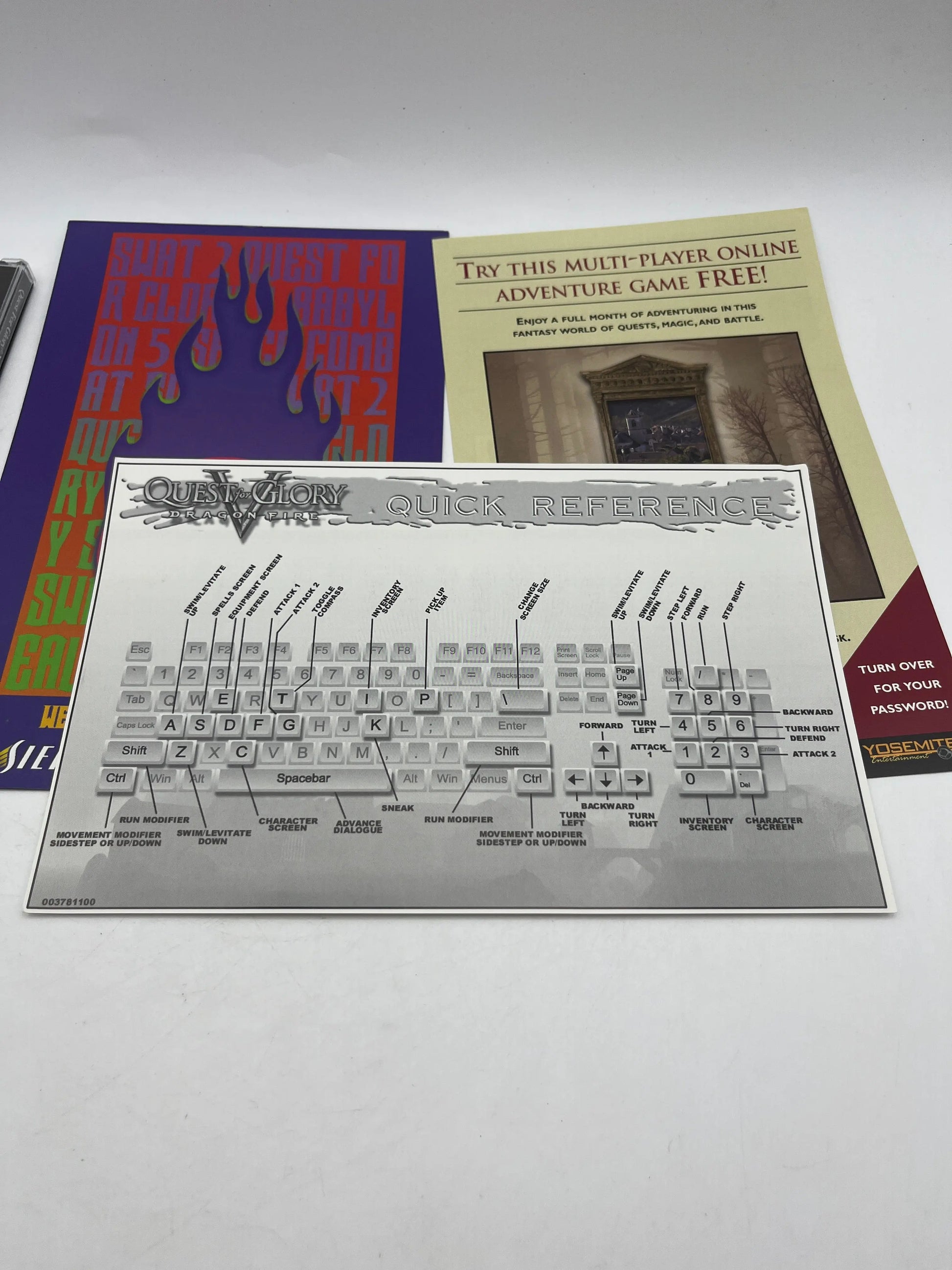 “Quest for Glory V Dragon Fire” from Sierra for both PC/MAC Big Box Game 1998 FRENLY BRICKS - Open 7 Days