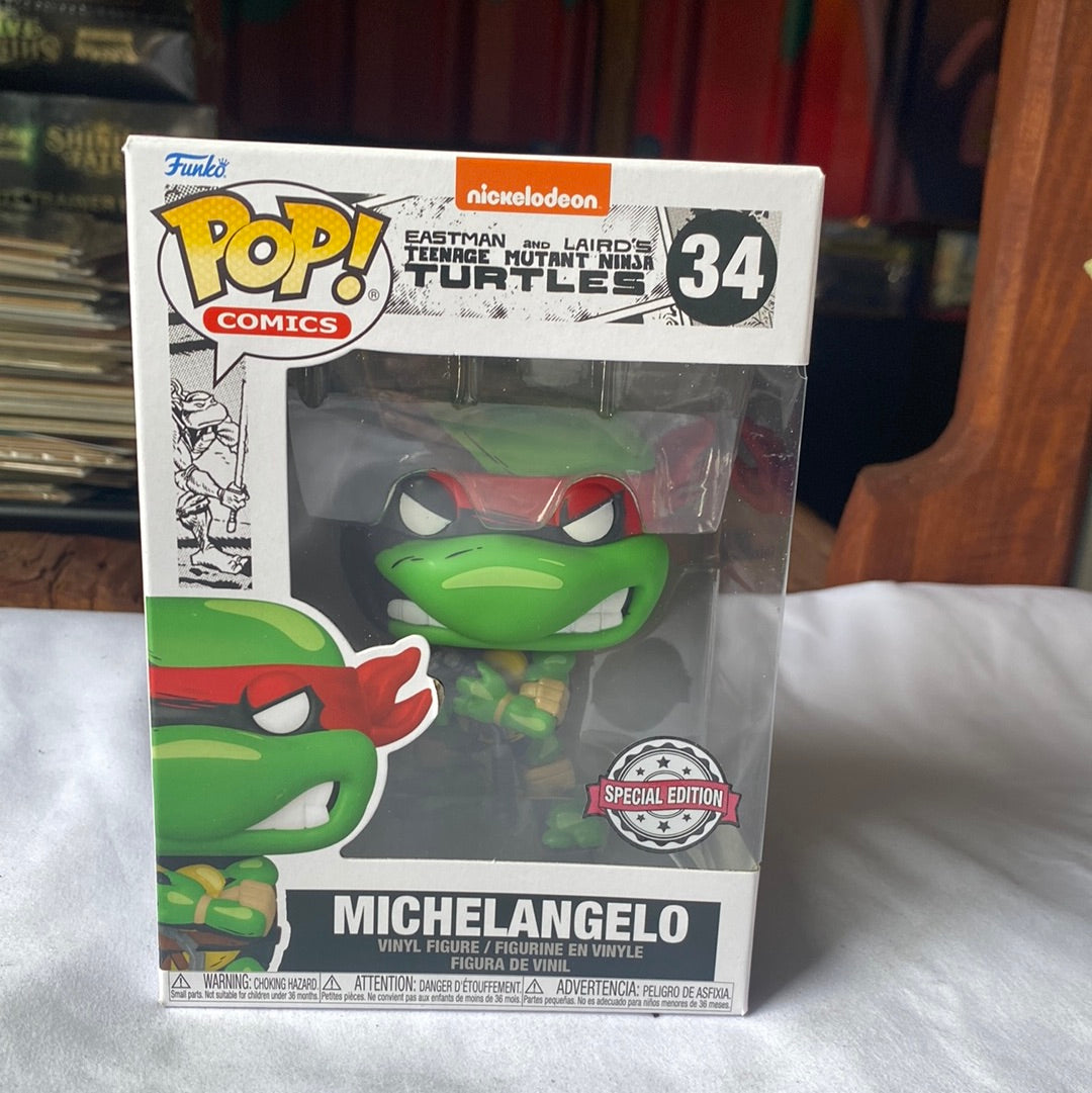 Funko POP! Michaelangelo #34 FRENLY BRICKS - Open 7 Days