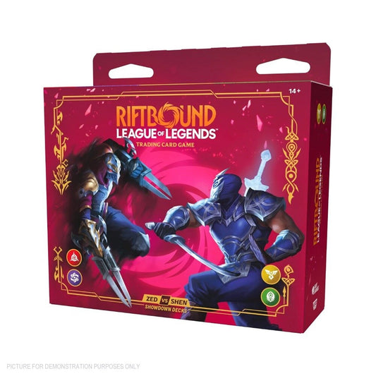 Riftbound League of Legends TCG Showdown Deck Display Vendetta Zed vs Shen PreO FRENLY BRICKS - Open 7 Days