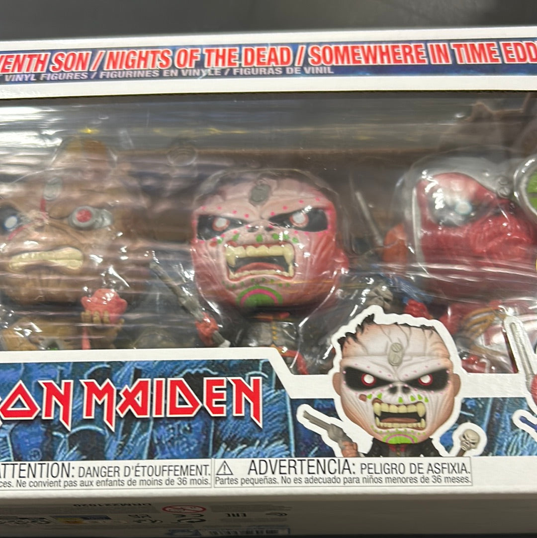 Iron Maiden - FUNKO POP! ROCKS: Iron Maiden - Eddie 4PK Glow in the Dark Box Set FRENLY BRICKS - Open 7 Days