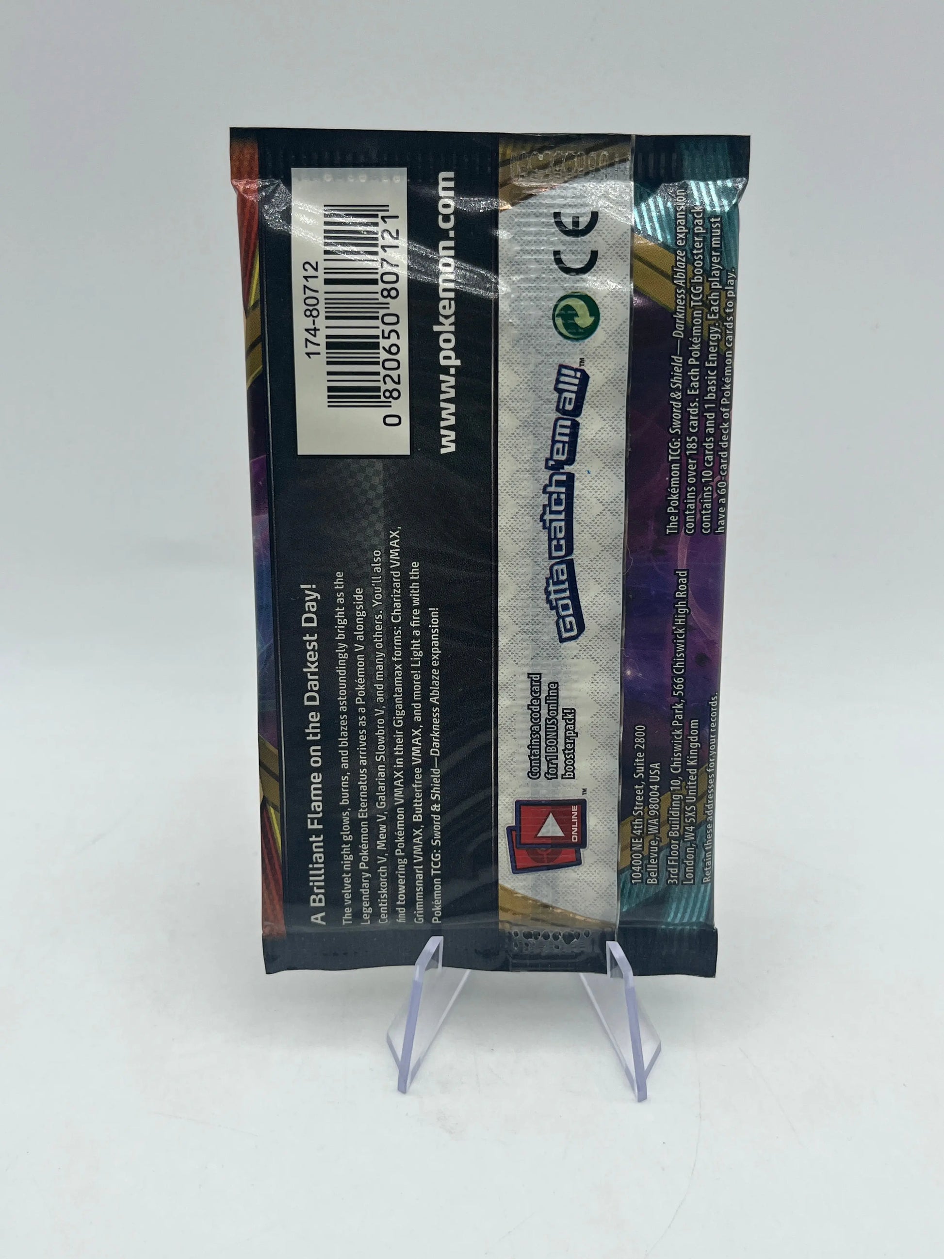Pokemon TCG Sword & Shield Darkness Ablaze Booster Pack Art Set SEALED x4 FRENLY BRICKS - Open 7 Days