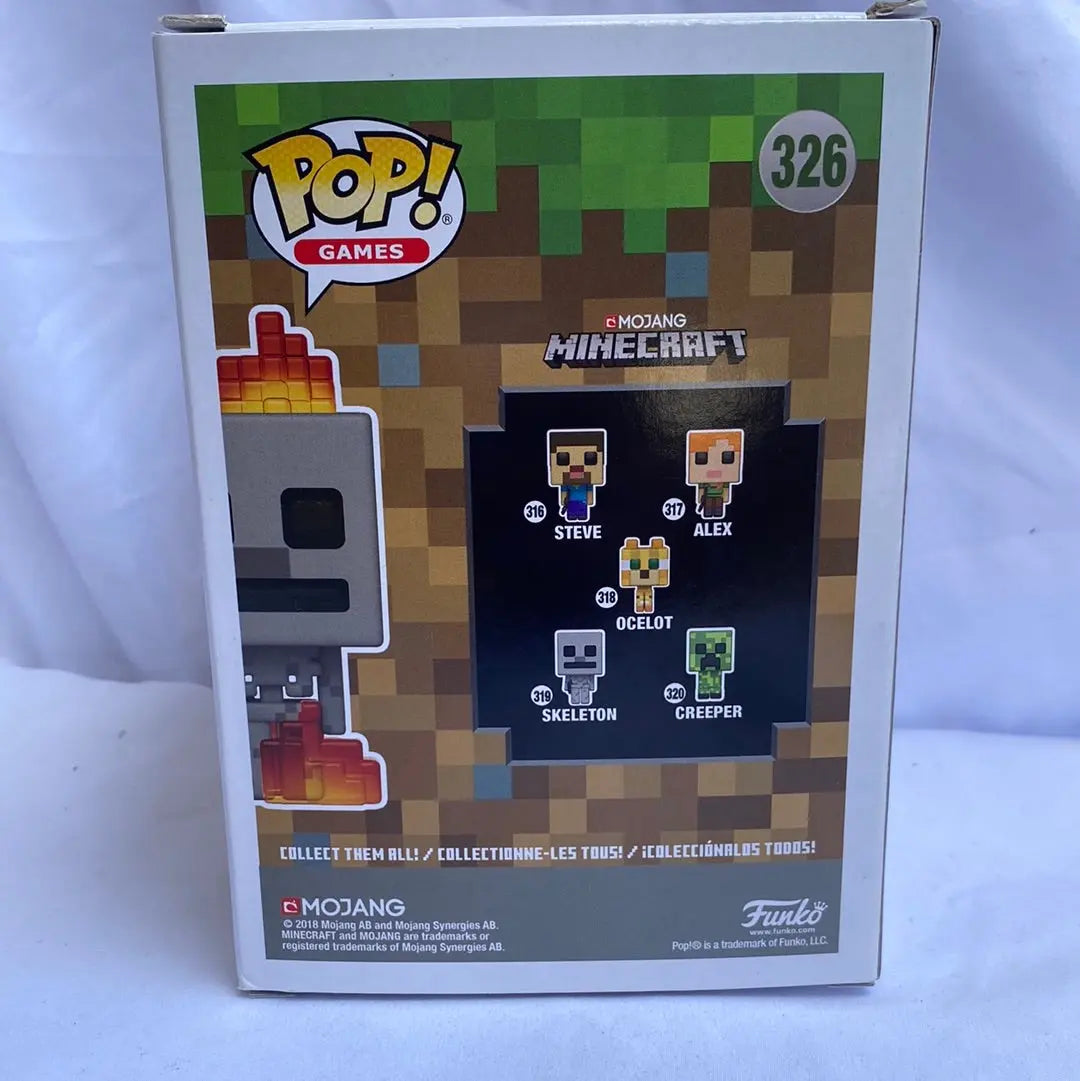 Funko POP! Minecraft - Flaming Skeleton #326 power wing - FRENLY BRICKS - Open 7 Days