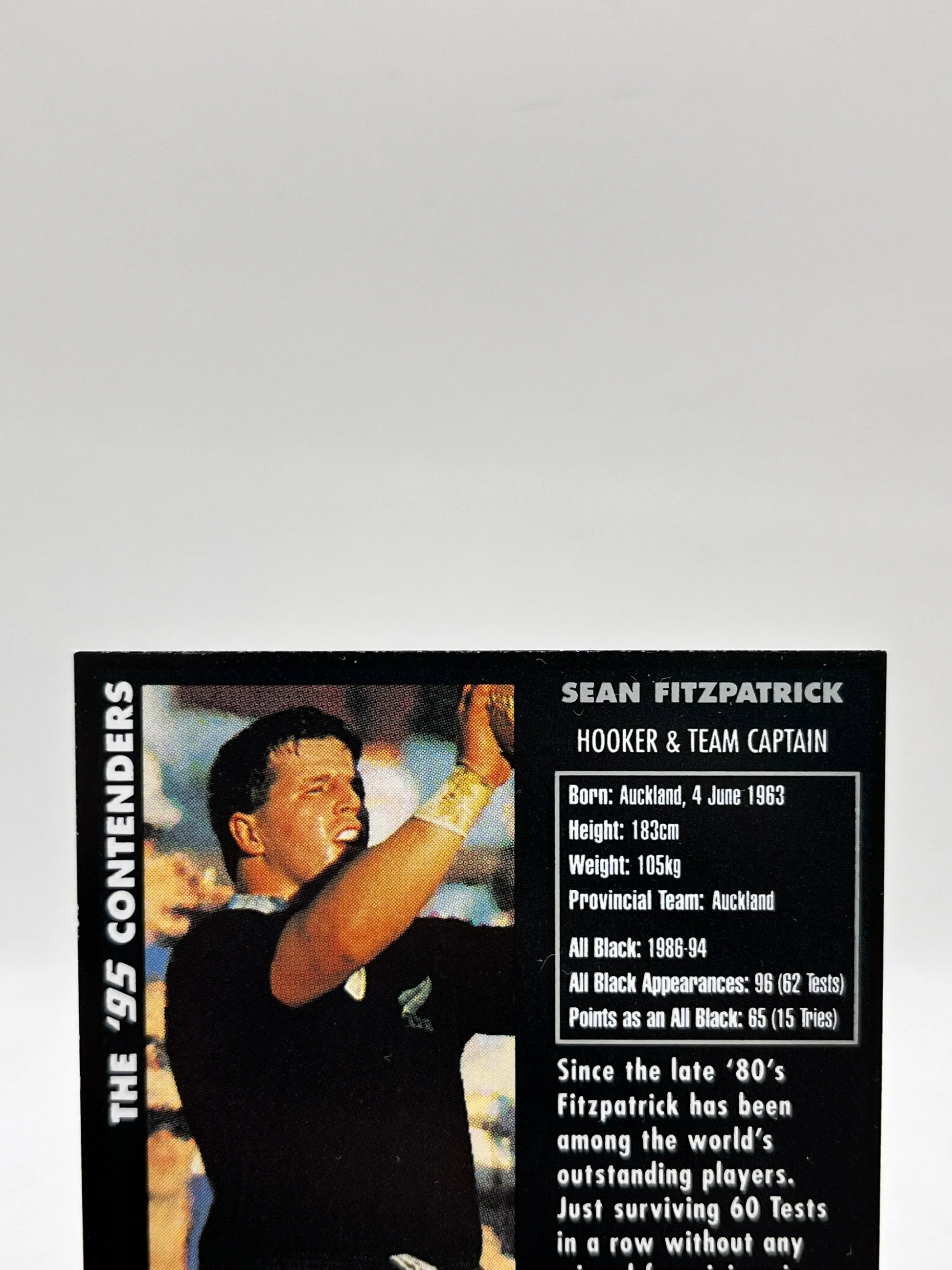 Sean Fitzpatrick Auto - 1995 Dynamic Marketing Rugby Union Card NZ All Blacks #12 FRENLY BRICKS - Open 7 Days
