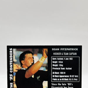Sean Fitzpatrick Auto - 1995 Dynamic Marketing Rugby Union Card NZ All Blacks #12 FRENLY BRICKS - Open 7 Days