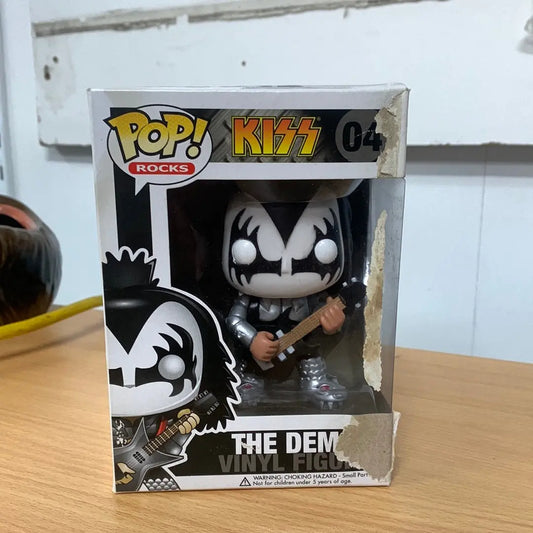 FUNKO POP! Rocks # 04 KISS The Demon Vinyl Figure W/Protector Damaged Box FRENLY BRICKS - Open 7 Days