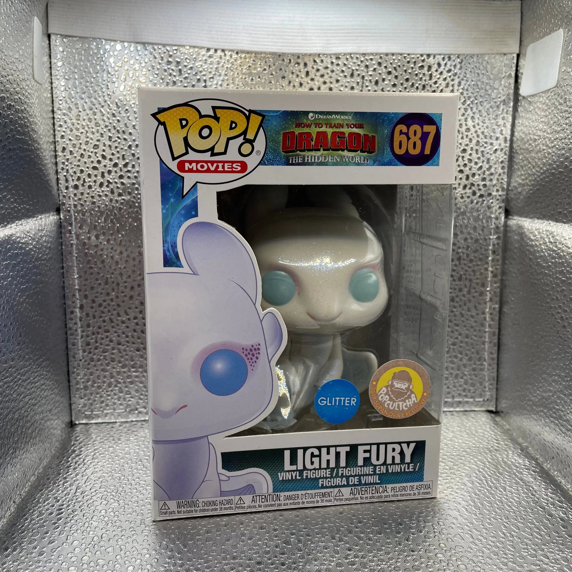 Light Fury (GLITTER) 687 ~ How to Train Your Dragon ~ Funko Pop Vinyl ~ Movies FRENLY BRICKS - Open 7 Days