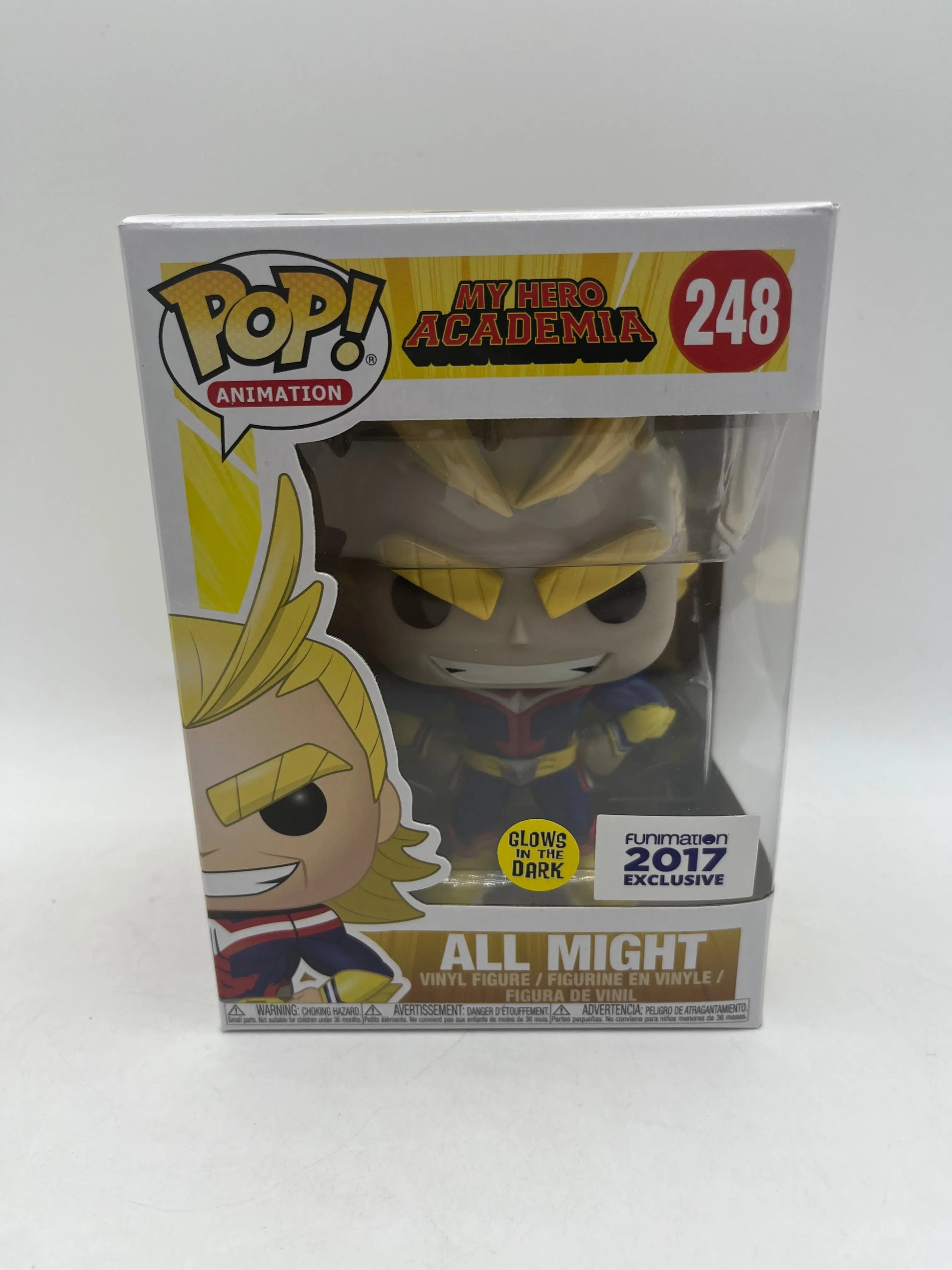 Funko POP! Animation My Hero Academia Vinyl Figure ALL MIGHT [Glow in Dark] #248 FRENLY BRICKS - Open 7 Days