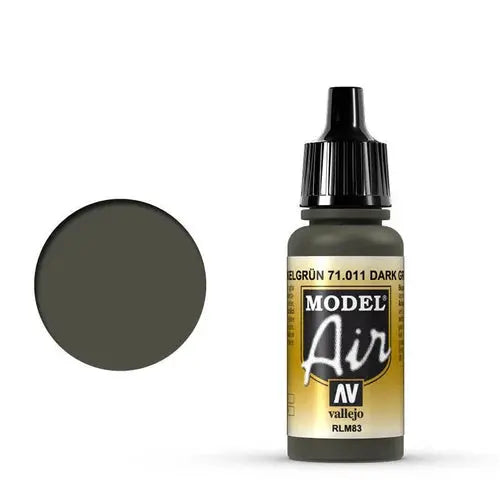 Vallejo Model Air 18ml - 71.011 Dark Green RLM83 FRENLY BRICKS - Open 7 Days