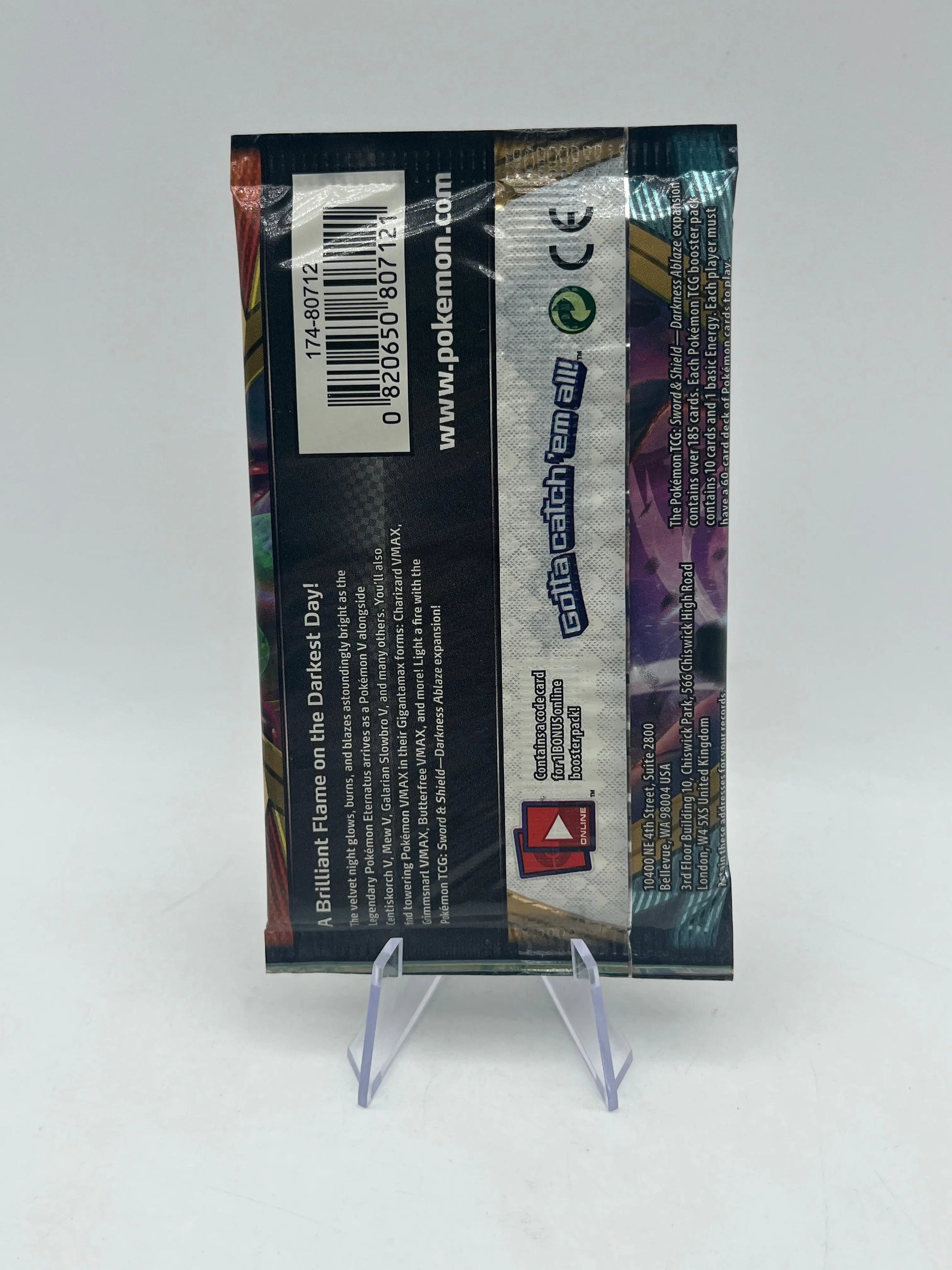 Pokemon TCG Sword & Shield Darkness Ablaze Booster Pack Art Set SEALED x4 FRENLY BRICKS - Open 7 Days