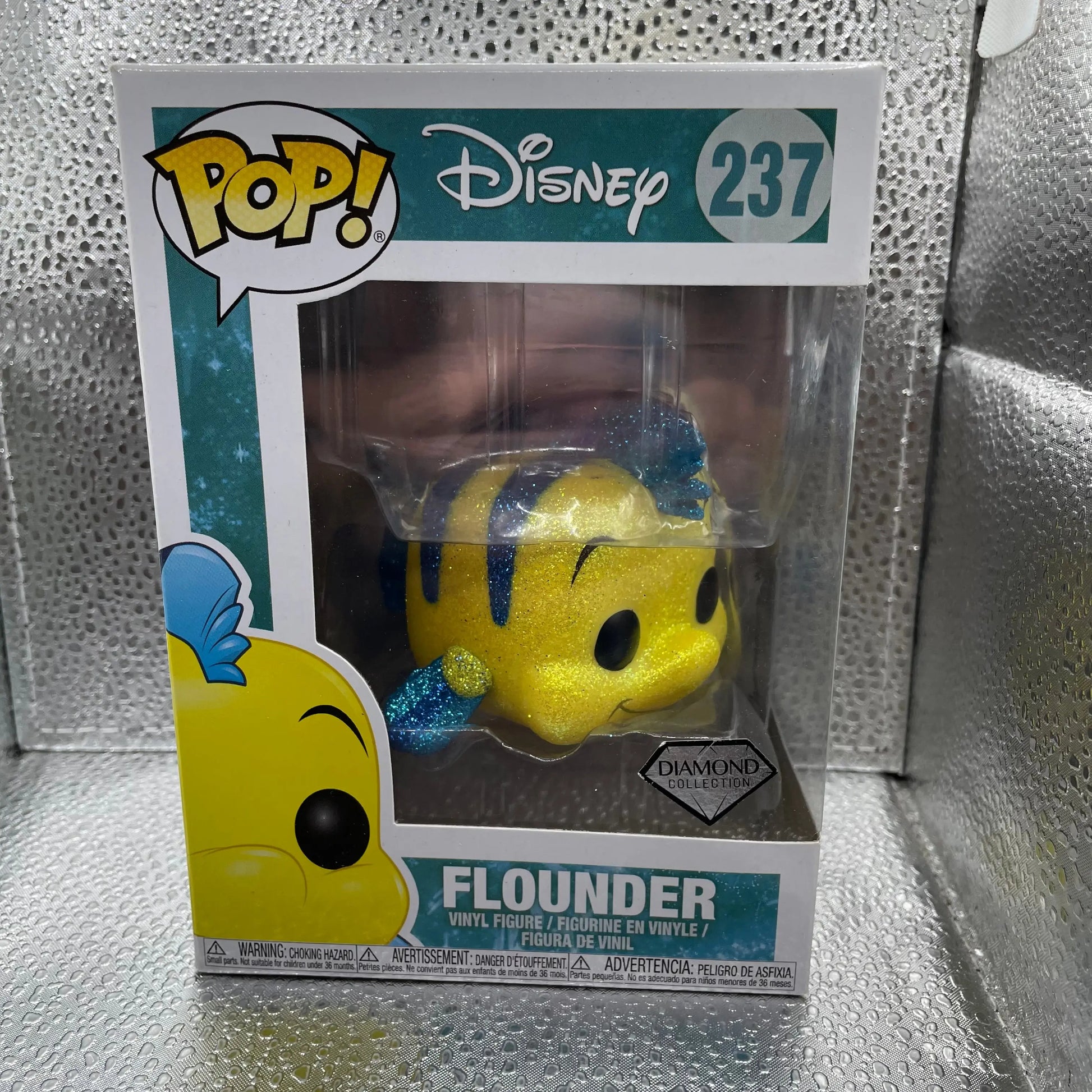 Funko POP Disney Flounder Little Mermaid 237 Exclusive Diamond Collection FRENLY BRICKS - Open 7 Days