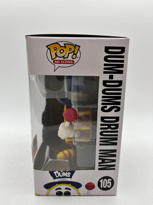 Funko POP! Ad Icons Dum•Dums - Dum-Dums Drum Man #105 - Fall Limited Edition FRENLY BRICKS - Open 7 Days