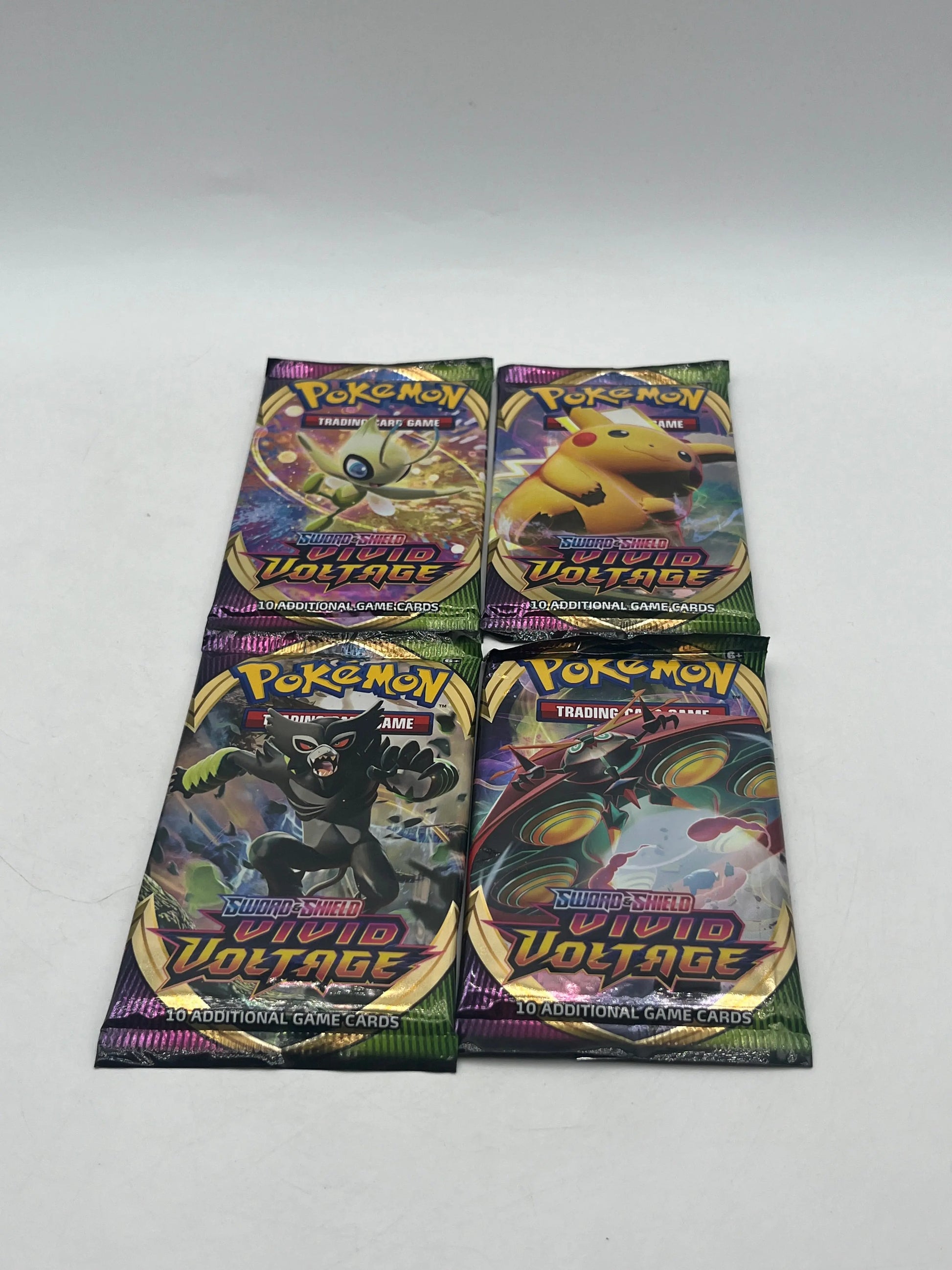Pokemon TCG Sword & Shield Vivid Voltage Art Set 4 Booster Packs FRENLY BRICKS - Open 7 Days