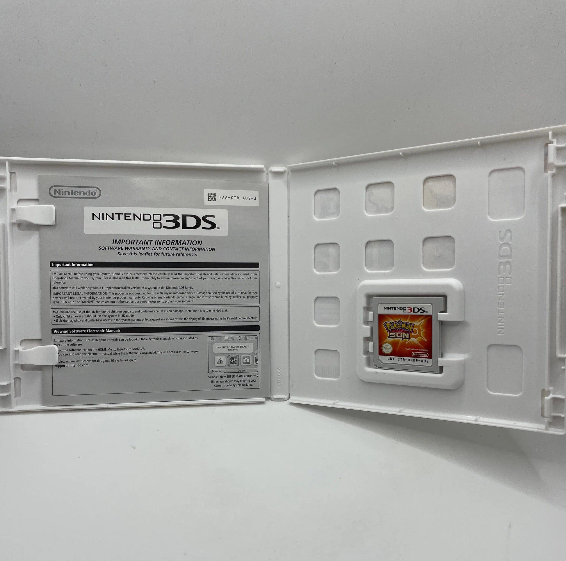 Nintendo 3DS - Pokemon Sun - No Manual FRENLY BRICKS - Open 7 Days