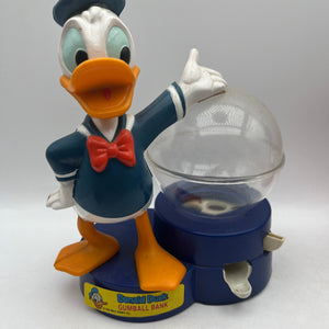 Rare Vintage 1988 Disney Donald Duck Gumball Machine Coin Bank Superior FRENLY BRICKS - Open 7 Days