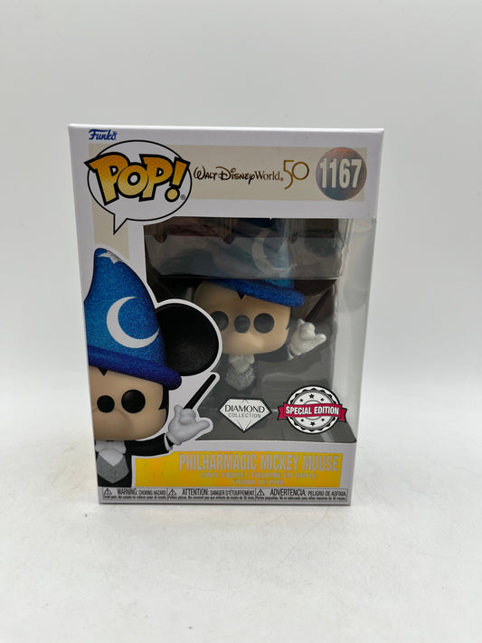 Funko POP! Walt Disney World 50 - Philharmagic Mickey Mouse #1167 - Diamond SE FRENLY BRICKS - Open 7 Days