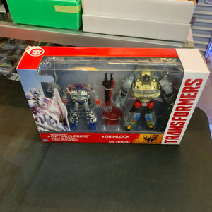 Transformers Age of Extinction AOE ~ Silver Knight Optimus Prime & Grimlock NIB FRENLY BRICKS - Open 7 Days