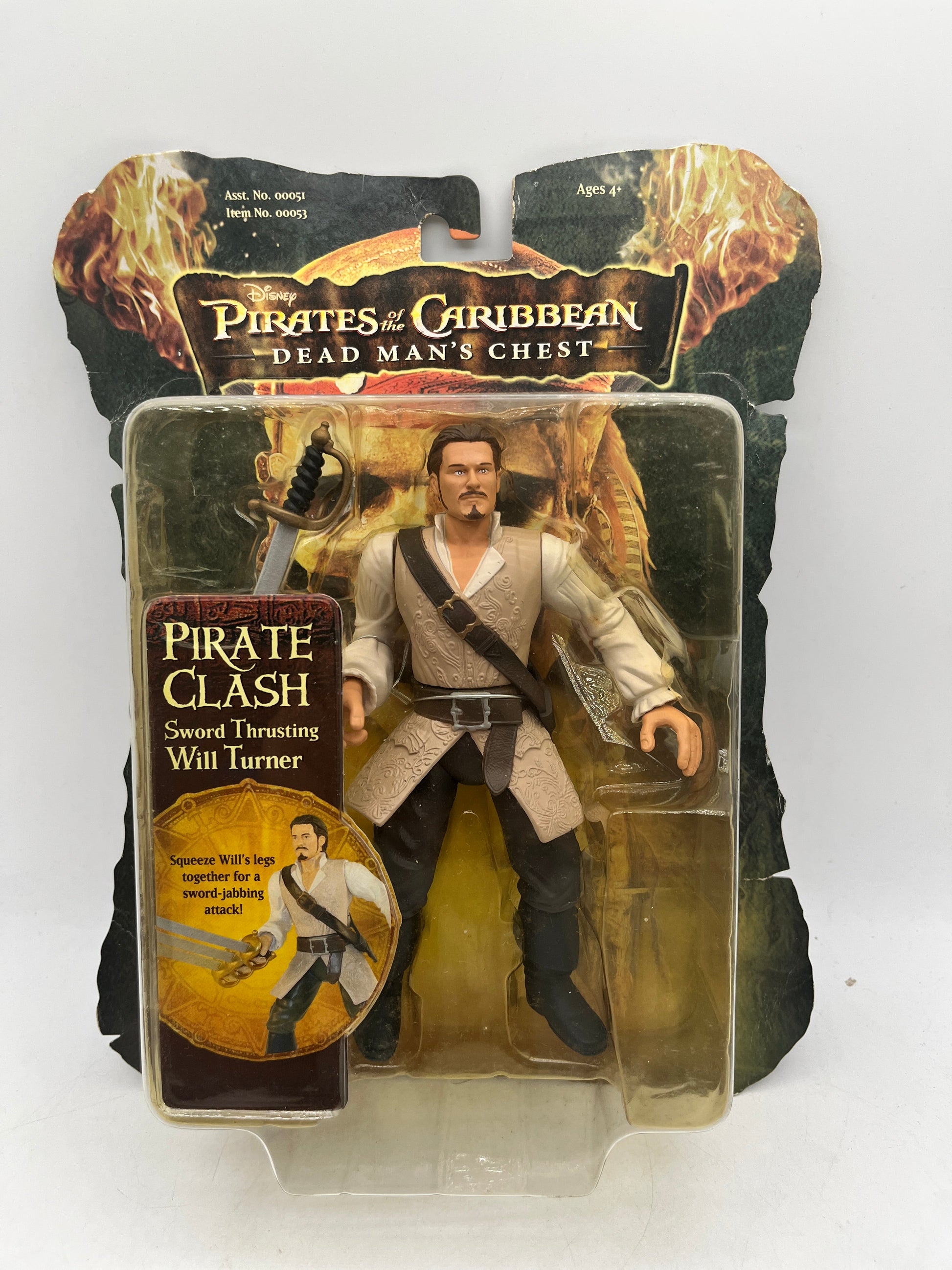 2006 Pirates of The Caribbean Dead Man's Chest Will Turner Pirate Clash Figure - Sealed FRENLY BRICKS - Open 7 Days