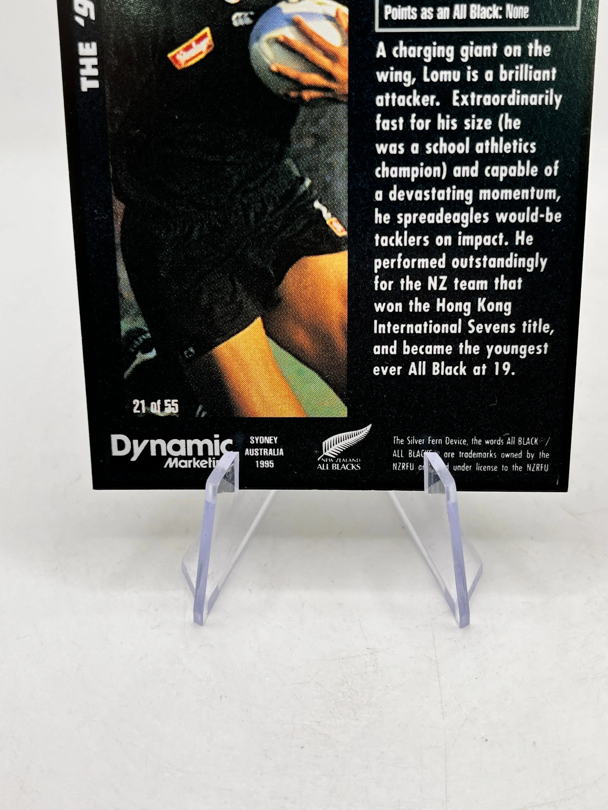 Johan Lomu - 1995 Dynamic Marketing Rugby Union - Rookie Card NZ All Blacks #21 FRENLY BRICKS - Open 7 Days