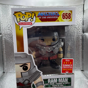 Ram Man Funko Pop Vinyl #658 Masters of the Universe Pop 2018 Summer Convention FRENLY BRICKS - Open 7 Days