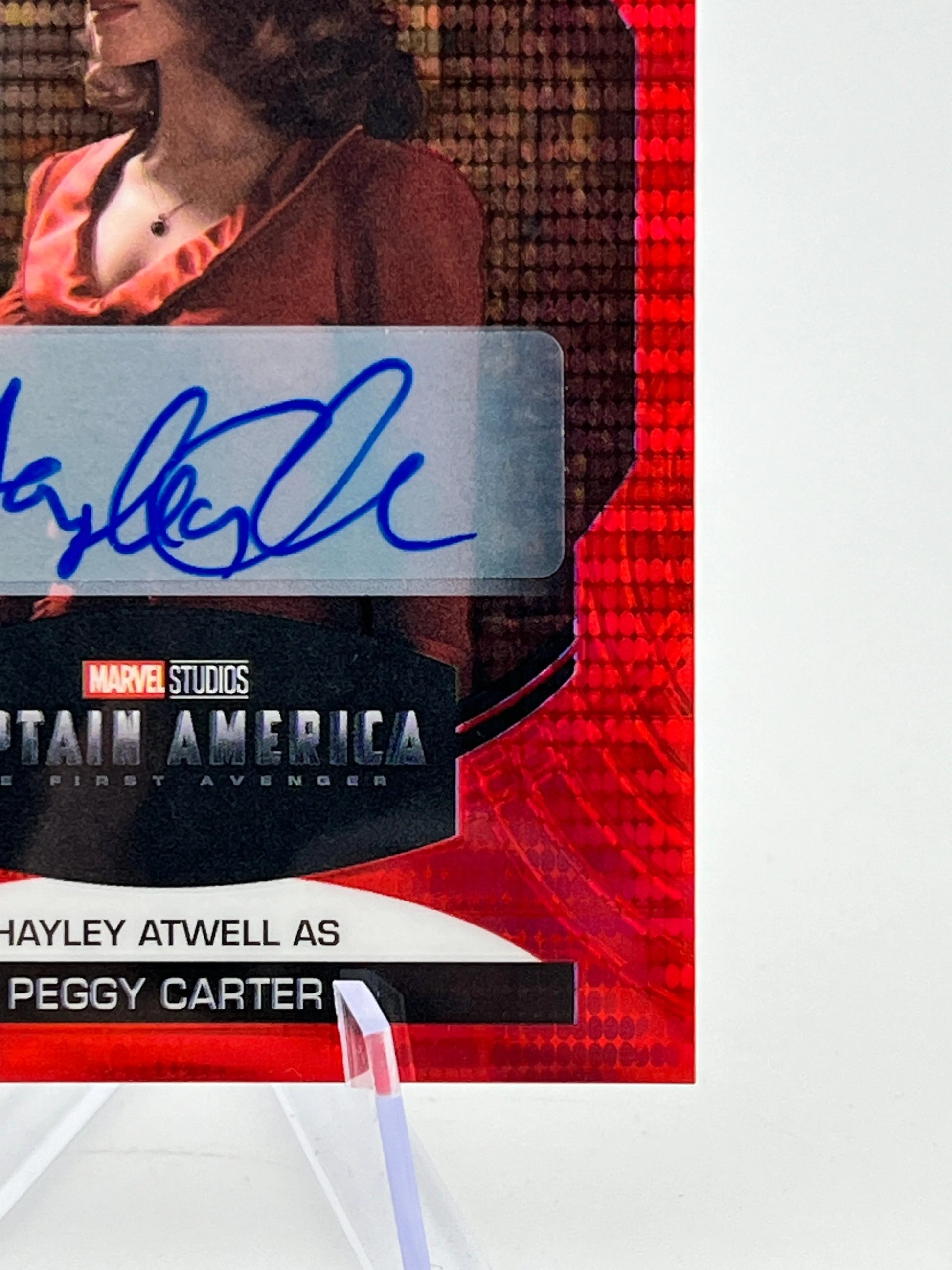 Upper Deck Marvel Infinity Saga - Allure Red Auto Hayley Atwell as Peggy Carter FRENLY BRICKS - Open 7 Days