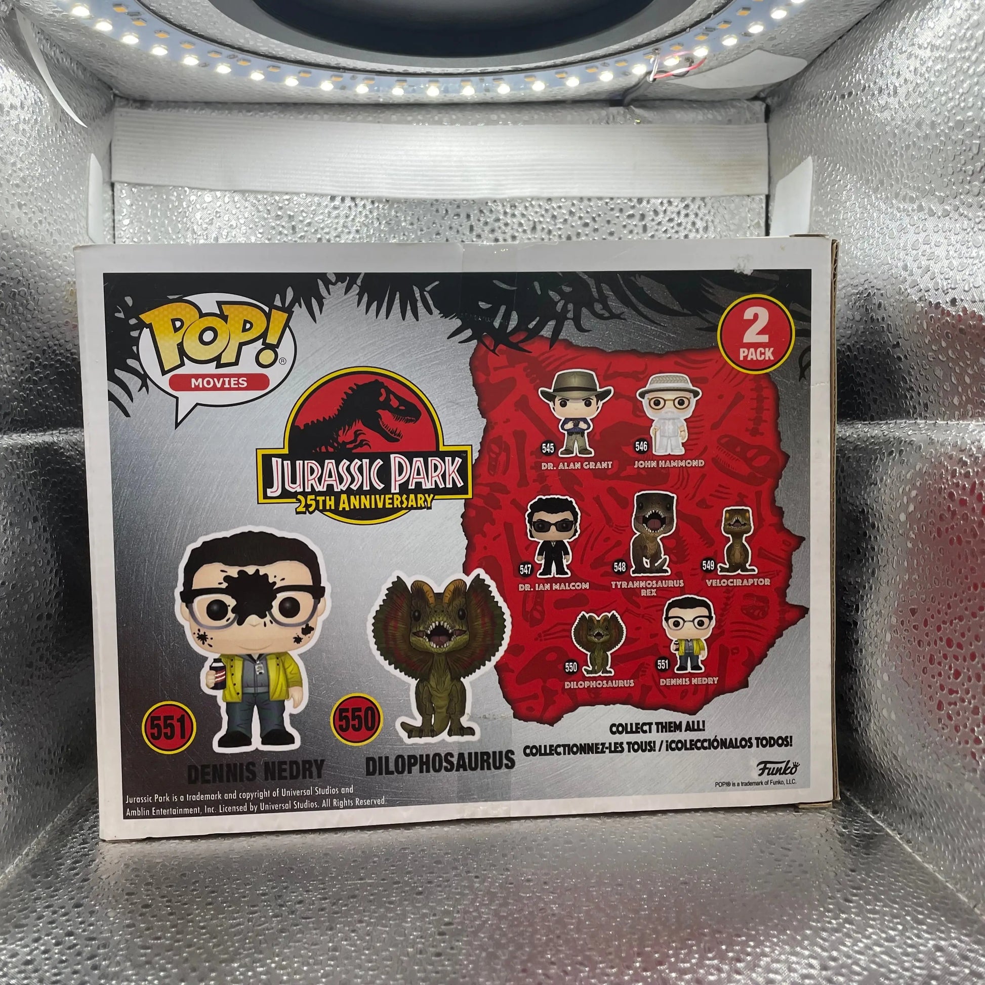 Funko Pop! 2 Pack Jurassic Park Entertainment Earth Dennis Nedry & Dilophosaurus FRENLY BRICKS - Open 7 Days