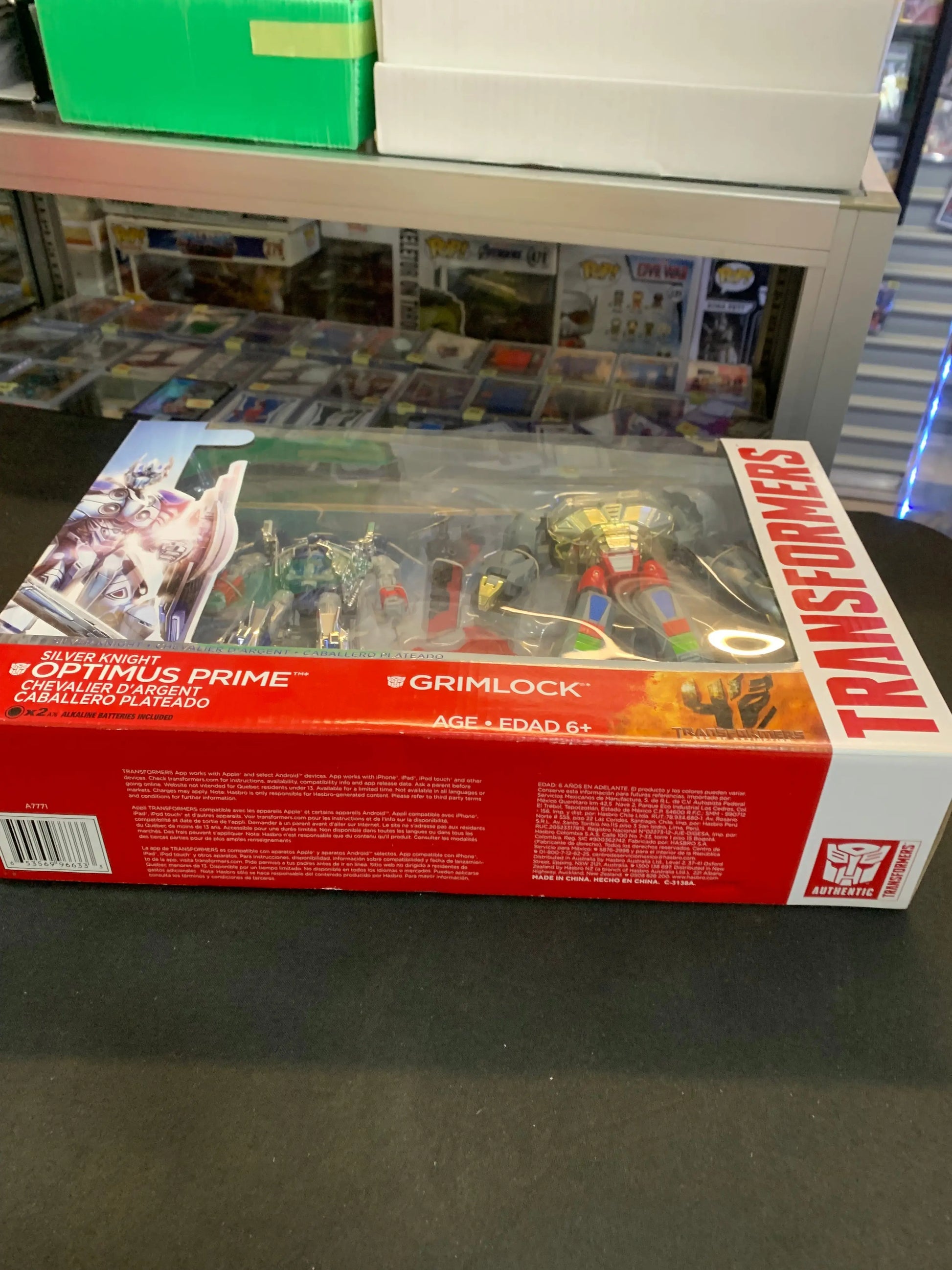 Transformers Age of Extinction AOE ~ Silver Knight Optimus Prime & Grimlock NIB FRENLY BRICKS - Open 7 Days