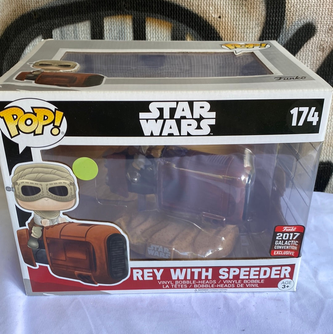 Funko POP! Rey with Speeder #174 convention exclusive FRENLY BRICKS