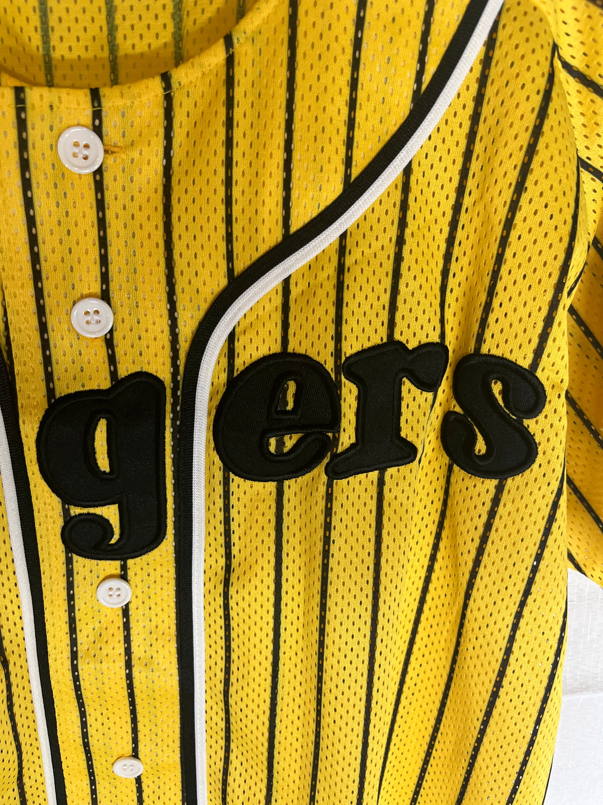 Nippon Baseball Hanshin Tigers Yellow/Black Blank Jersey Large