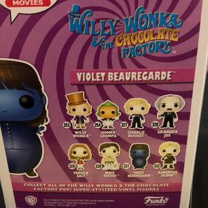 Funko POP! Willy Wonka VIOLET BEAUREGARDE #331 2016 SDCC Exclusive w/ Protector FRENLY BRICKS - Open 7 Days