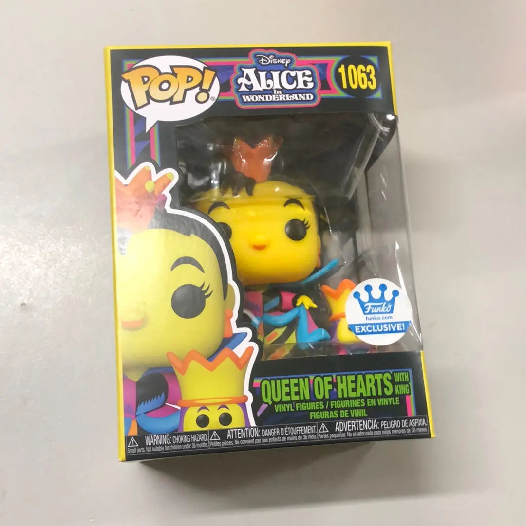 Disney Funko Pop - Queen of Hearts (Black Light) - Alice in Wonderland- No. 1063 FRENLY BRICKS - Open 7 Days