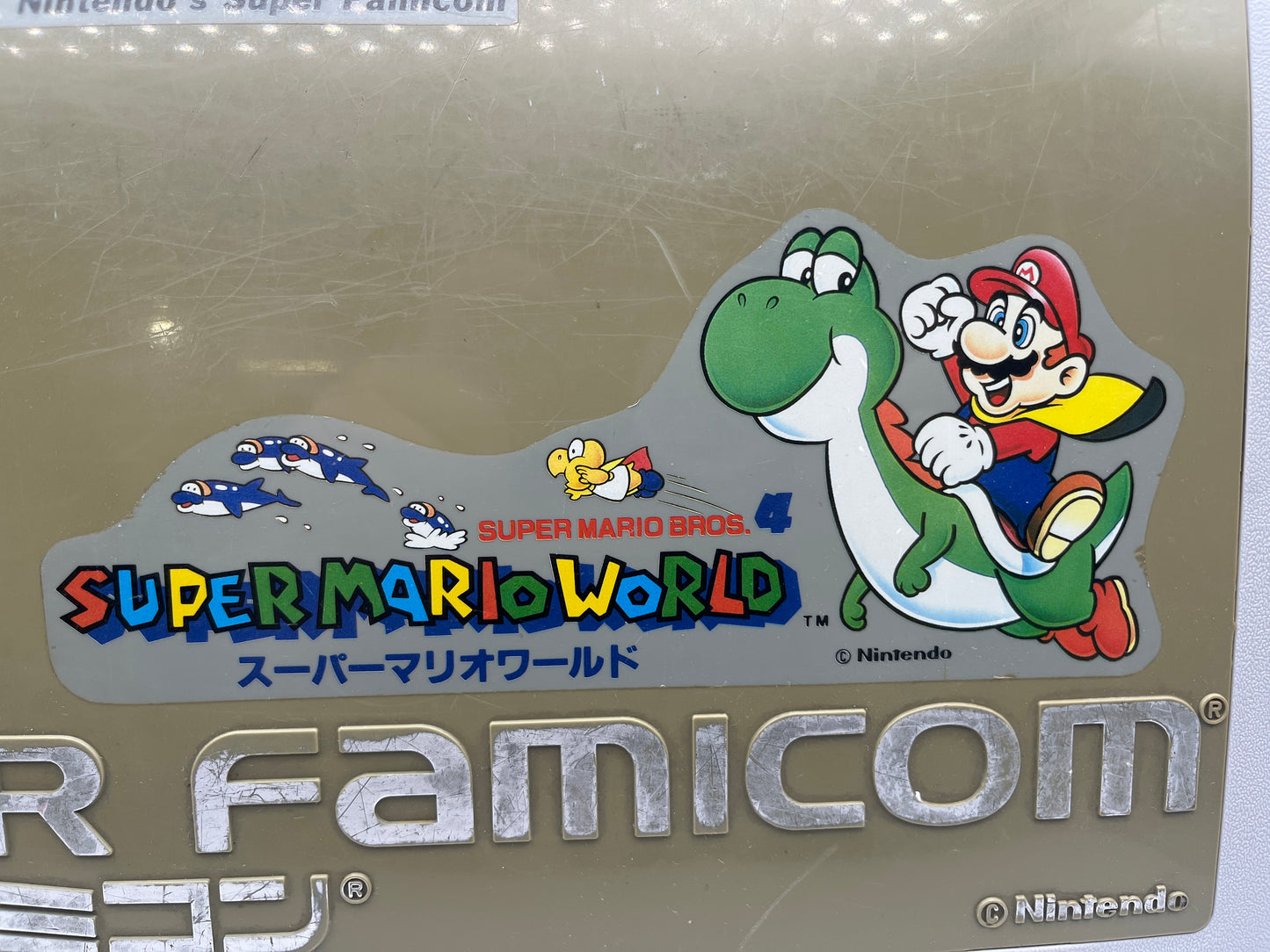 Nintendo Super Famicom Console with Mario World Storage Case &Game Japanese SNES