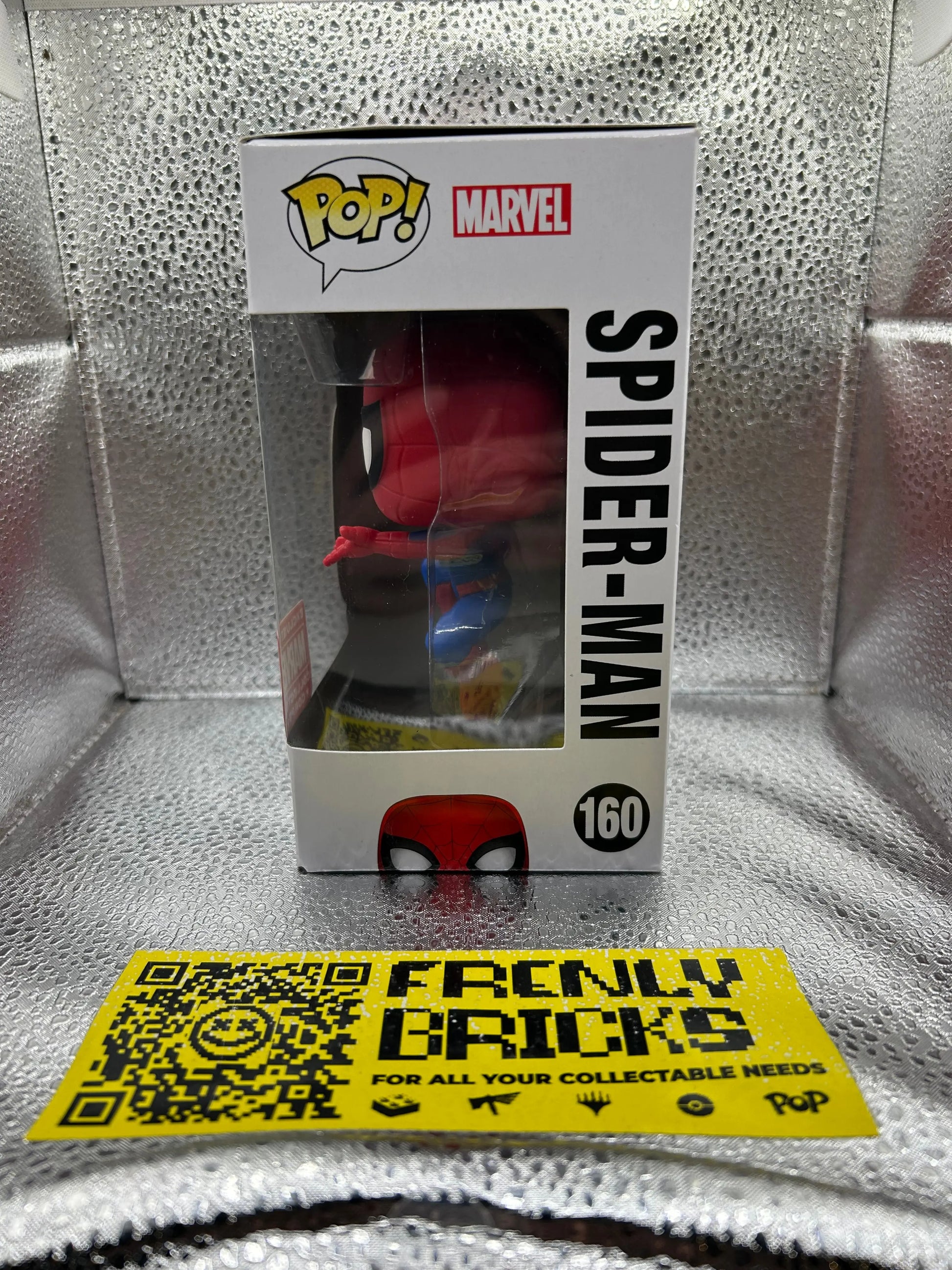 Pop Vinyl Marvel #160 Spider Man FRENLY BRICKS - Open 7 Days