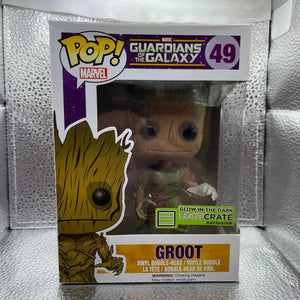 Funko Pop! Vinyl: Marvel - Groot - (Glow) - Loot Crate (LC) (Exclusive) #49 FRENLY BRICKS - Open 7 Days