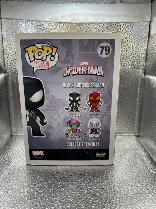 Funko Pop Vinyl #79 Black Suit Spider-Man FRENLY BRICKS - Open 7 Days