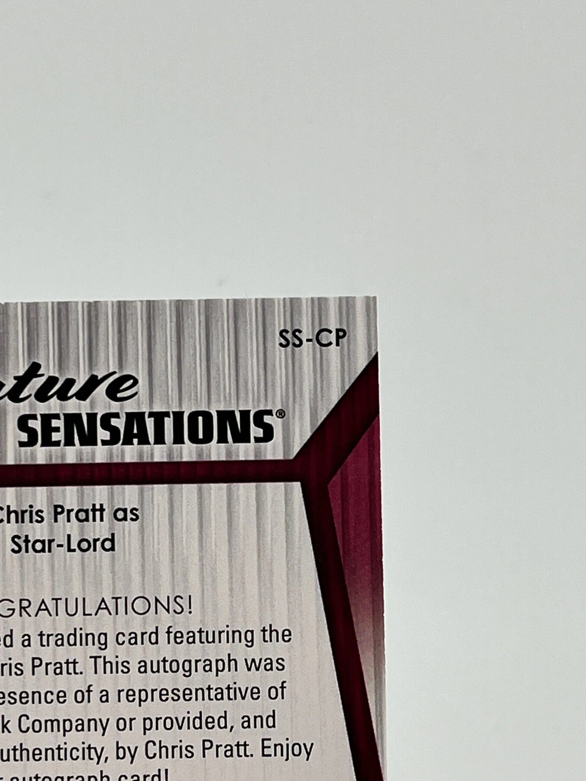 Upper Deck Marvel Studios Thor Love And Thunder - Signature Sensations -  Chris Pratt As Star-Lord Auto FRENLY BRICKS - Open 7 Days