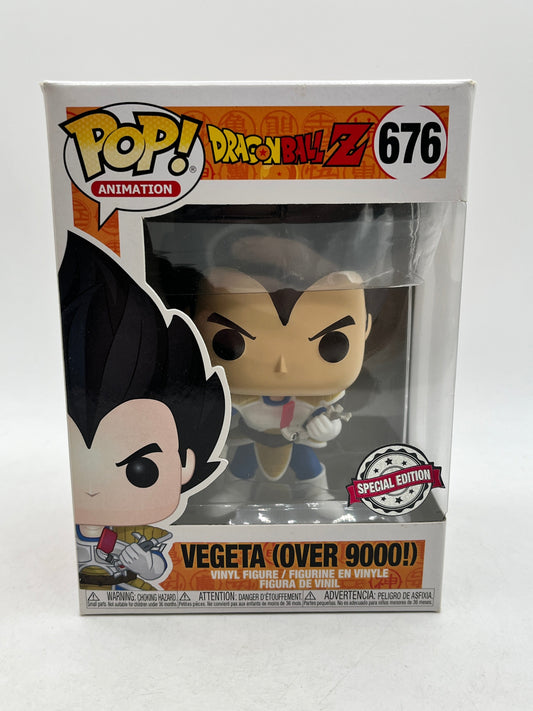 Funko POP! Animation Dragon Ball Z -  Vegeta (Over 9000!) #676 - Special Edition FRENLY BRICKS - Open 7 Days