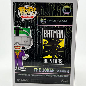 Funko POP! Heroes Batman 80th Anniversary - The Joker (VR Gamer) #296 - Chase FRENLY BRICKS - Open 7 Days